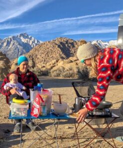 TREKOLOGY Medium Aluminum Camping Table Brown Foldable Portable 28 71yyNAMYS L