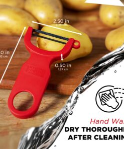 Kuhn Rikon Original Swiss Peeler 3-Pack Red/Green/Yellow Set of 3 Y Type Peeler 23 71yzGN0UPSL