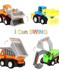 Yeonha Toys Pull Back Vehicles, 12 Pack Mini Assorted Construction Vehicles and Race Car Toy, Vehicles Truck Mini Car Toy for Kids Toddlers Boys Child, Pull Back and Go Car Toy Play Set 29 71yzPw GQRL