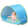 Sunba Youth Baby Beach Tent, Baby Pool Tent, UV Protection Infant Sun Shelters Beach Shade Tent, Pop Up Baby Tent for Beach Blue 12 71z0J2Ut4L