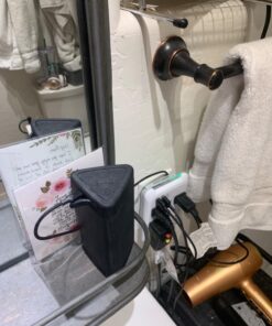 Amazon Brand – Stone & Beam Modern Round Arc Iron Hanging Wall Mirror With Shelf, 30 Inch Height, Dark Bronze 37 71z0qAT9zGL