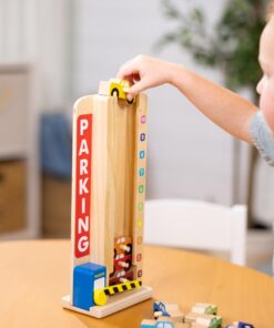 Melissa & Doug Stack & Count Wooden Parking Garage With 10 Cars 19 71z0ueScbyL 1