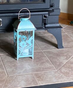 Solar Lantern Outdoor Hummingbird Blue Decor Antique Metal and Glass Construction Mission Solar Garden Lantern Indoor and Outdoor Solar Hanging Lantern Entirely Solar Powered Lantern Low Maintenance 1 Pack 37 71z1G1xHyWL