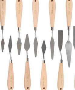 Alternative view of CONDA 11 Piece Stainless Steel Spatula Palette Knife Professional Palette Knife Painting Wood Handle