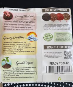 Seed Needs, Large 2.1 Ounce Package of 30,000+ Dazzling Blue Wildflower Seeds for Planting (99% Pure Live Seed Butterfly Attracting Wildflower Mixture - NO Filler) - Bulk 59 71z2Js4sFYL