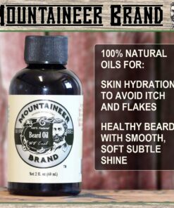 Mountaineer Brand Beard Grooming Care Kit Gifts for Men | Beard Oil (2oz), Conditioning Balm (2oz), Wash (4oz), and Beard Brush | Mustache Growth Kit, Essential Beard Kit for Men | WV Coal Scented WV Coal (4 Pack) 12 71z2phH3eSL