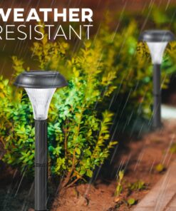 GardenBliss Best Solar Lights for Outdoor Pathway, 10 Brightest Light Set for Walkway, Patio, Path, Lawn, Garden, Yard Decor, Double Waterproof Seal, Large Led Landscape Outside Post Lighting Lamps Pack of 10 - White Light 26 71z4Y4j9wnL