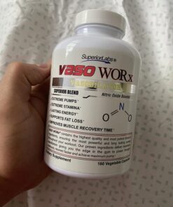 Superior Labs – VASOWORx® – Nitric Oxide Supplement – Extra Strength - 1,600 mg, 180 Vegetable Capsules – 7 Powerful Ingredients – Increased Energy, Stamina, & Circulatory Support 23 71z5CBNDWVL