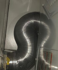 Deflecto Aluminum Duct with Connectors, Semi Ridgid, Flexible , 4" x 2', Silver (AM42) 7 71z5L34sfzL