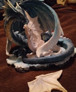 StealStreet SS-G-71533 Light Blue Dragon Mom with White Baby Statue Figurine, 7" 32 71z5MPUl XL