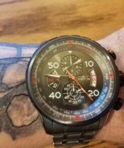 Invicta Men's Aviator Analog Display Japanese Quartz Silver Watch, Gold, Black (Model: 12704, 28898, 28899) 62 71z7B0jEl8L