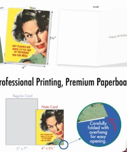 Alternative view of The Best Card Company - 10 Funny Birthday Cards Assorted (4 x 5.12 Inch) - Adult Retro Assortment, Boxed Greeting Cards with Envelopes - Ageless Wisdom M6620BDG