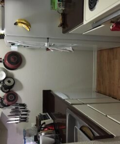 Wallniture Lyon 31.5" Wall Mount Kitchen Utensil Holder With 10 S Hooks For Hanging Pots and Pans Set 32 71z7whRGGCL