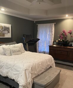 Lush Decor Avon Comforter Ruffled 3 Piece Bedding Set with Pillow Shams, King, White 22 71z8DbmCqQL