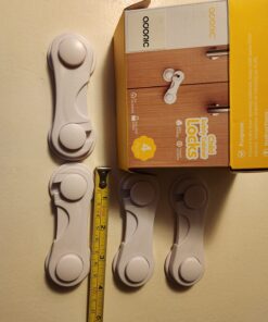 Cabinet Locks - Adoric Life Child Safety Locks 4 Pack - Baby Safety Cabinet Locks - Baby Proofing Cabinet Kitchen System with Strong Adhesive Tape White-4pc 30 71z8jmroq3L