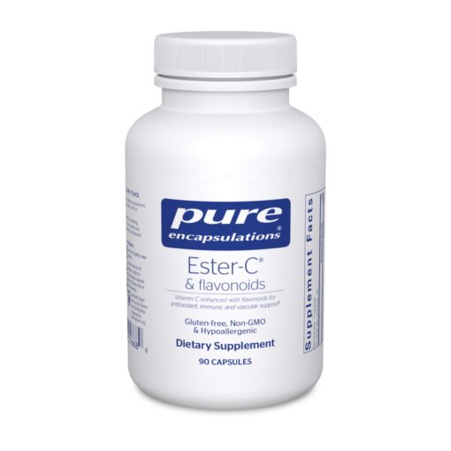 Pure Encapsulations Ester-C & Flavonoids | Vitamin C Supplement for Antioxidant, Immune and Vascular Support* | 90 Capsules 90 Count (Pack of 1)