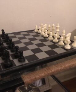 Yellow Mountain Imports Medium 2-in-1 Travel Magnetic Chess & Checkers Board Game Set - 12.5 Inches - Portable, Folding & Travel Perfect 49 71zArUcTNHL