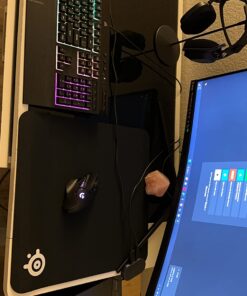 SteelSeries QcK Gaming Mouse Pad - Large Cloth - Optimized For Gaming Sensors Classic Black 33 71zB2Fkm3CL