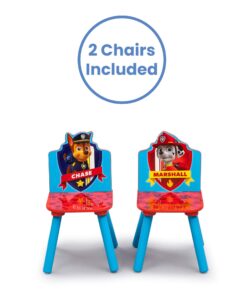 Delta Children Kids Table and Chair Set With Storage (2 Chairs Included) - Ideal for Arts & Crafts, Snack Time, Homeschooling, Homework & More, Nick Jr. PAW Patrol 24 71zBB6zEvjL