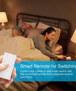 Lutron 2-Button Pico Smart Remote Control for Caseta Smart Switch, PJ2-2B-GWH-L01, White 1 Pack 30 71zBS aCo5L