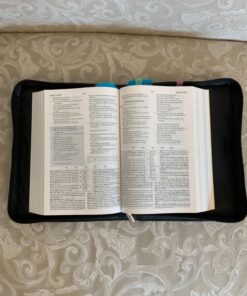 Christian Art Gifts Women's Fashion Bible Cover Serenity Prayer, Aqua/Black Faux Leather, Large 41 71zC8aXSIbL