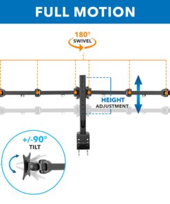 Mount-It! Triple Monitor Mount | 3 Monitor Desk Stand | Fits Three Computer Screens 19 20 21 22 23 24 Inches | C-Clamp Base | Heavy Duty Full Motion Tri Arms | VESA 75 100 Compatible up to 24 inches 44 71zCYNuVLL