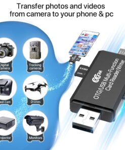 COCOCKA Micro USB OTG to USB 2.0 SD Card Adapter, Micro SD Card Reader,Trail Camera Memory Card Adapter Connector for Android Phone/Computer,Supports SD/SDHC/SCXC/MMC/MMC Micro USB A MICRO USB 29 71zDWJAA3IL