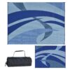 Stylish Camping 159123 Outdoor Patio / RV Camping Mat - Swirl (Blue/Gray/Black/White, 9-Feet x 12-Feet) 9x12 Blue/Grey 11 71zDpVCfGSL
