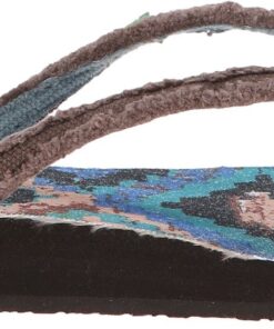 Sanuk Women's Slim Fraidy Funk Flip-Flop 5 Brown/Multi 5 71zE6FCyfL