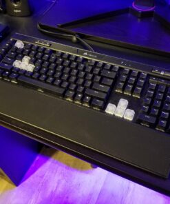 Corsair K95 RGB Platinum Mechanical Gaming Keyboard - 6x Programmable Macro Keys - USB Passthrough & Media Controls - Fastest Cherry MX Speed - RGB LED Backlit - Black Finish 48 71zFCrWtP6L 1