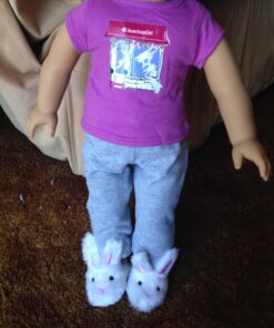 Sophia's Doll Bunny Slipper Shoes with Fluffy Rabbit Ears and Stitched Nose Accessory for 18" Dolls, White Furry Bunny 33 71zG5RoYPCL