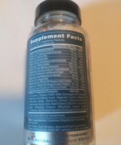 Vitality Adrenal Health & Cortisol Manager – Fight Fatigue, Feel Calm & Balanced – Healthy Cortisol, Focused Energy – Ashwagandha Supplement with Rhodiola, L-Tyrosine, Holy Basil – 60 Veg Capsules 46 71zGi9LlkkL