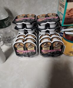 Sheba Wet Food PERFECT PORTIONS Paté Adult Wet Cat Food Trays (24 Count, 48 Servings), Delicate Salmon Entrée, Easy Peel Twin-Pack Trays , 1.32 Ounce (Pack of 48) 1.32 Ounce (Pack of 48) 43 71zIGNIir9L