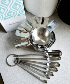 Stainless Steel Measuring Cups & Spoons Set - Heavy Duty, Stackable 13-Piece Set - Dry Foods, Liquids, Dishwasher-safe - Professional Metal Kitchen Utensils By Morgenhaan 13-Piece Baker's Bliss Kit 41 71zKAsVsaL 1