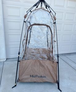 Sports Tent, MioTsukus Instant Weather Proof Pod, Pop Up Bubble Clear View Tent, All Weather Shelter with Extra Top Cover for Soccer, Football, and Other Outdoor Events- 1~4 People 40"l X 46"w X 65"h (1~2 Person) 59 71zMcYBdYbL