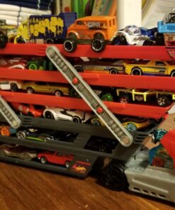Hot Wheels Playset with Hw MEGA Hauler Toy Truck & 1:64 Scale Car, Stores 50+ Vehicles, Expands to 6 Levels red 36 71zNABeSD2L