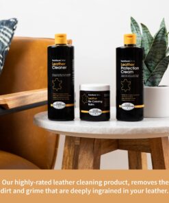 Furniture Clinic Leather Complete Restoration Kit | Includes Leather Recoloring Balm, Leather Cleaner, Protection Cream, Sponge & Cloth | Restores & Repairs (Bordeaux) Complete Kit Bordeaux 13 71zNQiDTslL