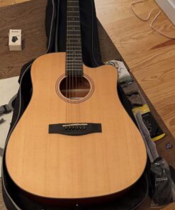 Donner Acoustic Guitar Kit for Beginner Adult Teen Full Size Cutaway Acustica Guitarra Starter Bundle Set with Bag Strap Tuner Capo Pickguard Pick, Right Hand 41 Inch Natural, DAG-1C/DAD-110C 34 71zNlT96vsL