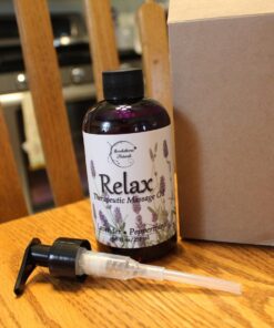 Relax Therapeutic Body Massage Oil - with Best Essential Oils for Sore Muscles & Stiffness – Lavender, Peppermint & Marjoram - All Natural - with Sweet Almond, Grapeseed & Jojoba Oil 8oz 8.5 Fl Oz (Pack of 1) 48 71zOYS5PriL