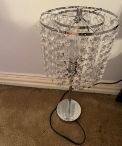 SH Lighting Crystal Inspired Table Desk Lamp - Features Convenient Pull Chain - 19" Tall Great for Bedrooms, Living Rooms, or Offieces - Chrome Silver 28 71zPov31EaL