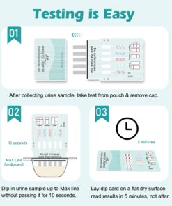 Easy@Home 10 Panel Instant Drug Test Kits - Medically Approved for Testing Marijuana (THC), Opiate(OPI 2000), Cocaine(COC), AMP, BAR, BZO, MDMA, MET, MTD, PCP - #EDOAP-3104-5 Pack EXP 2024-05-19 5 Count (Pack of 1) 13 71zPrOZDGSL