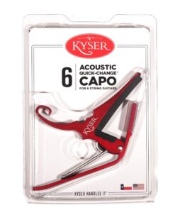 Kyser Quick-Change Guitar Capo for 6-string acoustic guitars, Ruby Red, KG6RA 12 71zQ6RIL7ML
