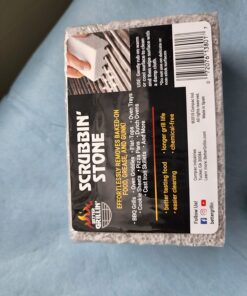 Better Grillin Scrubbin Stone Grill Cleaner-Scouring Brick/Barbecue Grill Brush/Barbecue Cleaner for BBQ, Griddle, Racks 1 Count Gray 27 71zRUTMh4AL