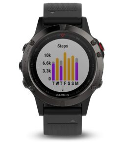 Garmin fēnix 5, Premium and Rugged Multisport GPS Smartwatch, Slate Gray/Black Band, 47 MM Watch Only Slate Gray with Black Band 47mm 34 71zRaP0ACYL