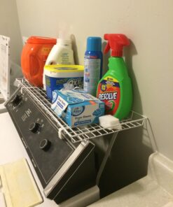 Household Essentials 05100 Rear Display Over-The-Washer Storage Shelf | Organize and Store Laundry Room Supplies | White 53 71zT6ZIs75L