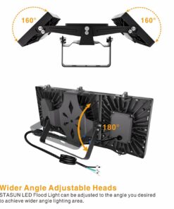 STASUN LED Flood Light Outdoor, 150W 13500lm Outdoor Lighting, 6000K Daylight White, IP66 Waterproof Outside Floodlight Exterior Security Light with 3 Adjustable Heads for Yard, Street, Parking Lot 33 71zU S7fu0L