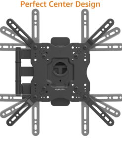 Amazon Basics Full Motion Articulating TV Monitor Wall Mount for 26" to 55" TVs and Flat Panels up to 80 Lbs, Black 26-inch to 55-inch TVs Articulating 16 inch Extension 22 71zU5CEwfL