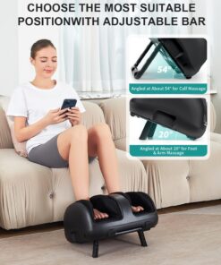 Nekteck Foot Shiatsu Massager for Circulation and Pain Relief, Smart Electric Massage Machine with Heat, Deep Kneading, Vibration, Compression for Feet, Calf, Arm Muscle Relax Black (APP Control) Black - APP Control 20 71zUJ1rjvzL