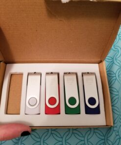 MOSDART 8GB USB 2.0 Flash Drive 5 Pack Swivel Bulk FAT32 Thumb Drives Jump Drive Zip Drive Memory Sticks with Led Indicator,Black/Blue/Red/White/Green (8 GB,5Pack,Multicolor) 1 Count (Pack of 5) Multicolor - 8GB 37 71zV3HbYzjL