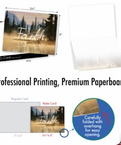 Alternative view of The Best Card Company - 10 Assorted Blank All Occasions Notecards Variety Box Set 4 x 5.12 Inch w/Envelopes, Inspirational Landscape Scenes Bulk Pack (10 Designs, 1 Each) - Wordscapes M6581OCB